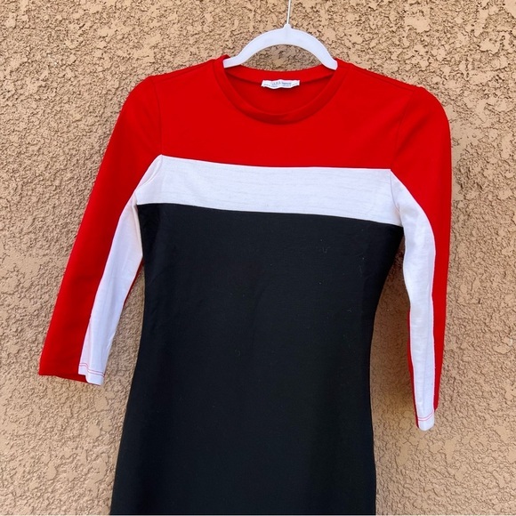 Zara Women's Bodycon Knee Length Dress Size Small Colorblock Classy Sexy‎ Chic - Picture 11 of 17